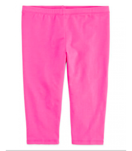 okie dokie pink solid capri leggings 